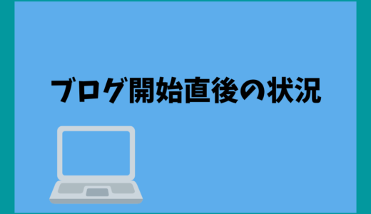 WordPress ブログを開始直後の状況