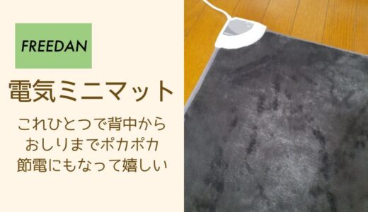 【口コミ】FREEDAN（フリーダン）ホットマットひとつで足も背中も暖かく節電対策