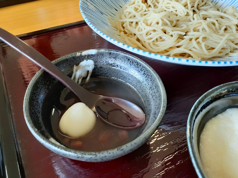 浮島そばの白玉ぜんざい