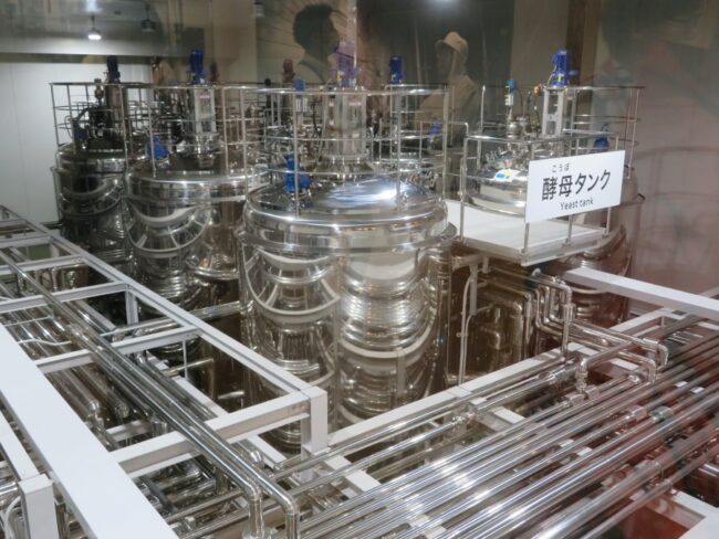 サントリービール工場熊本の酵母タンク