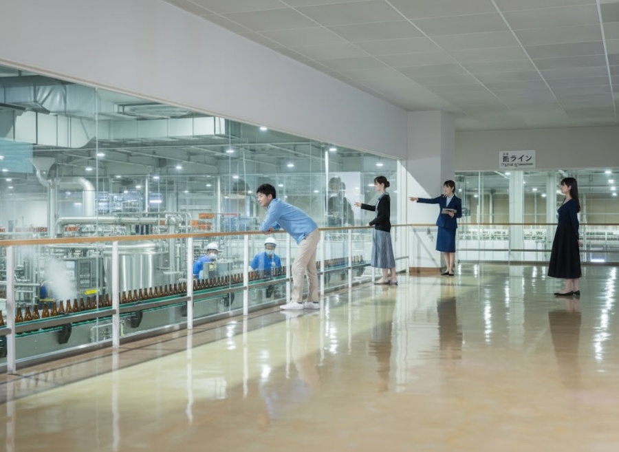 サントリー熊本工場見学の様子