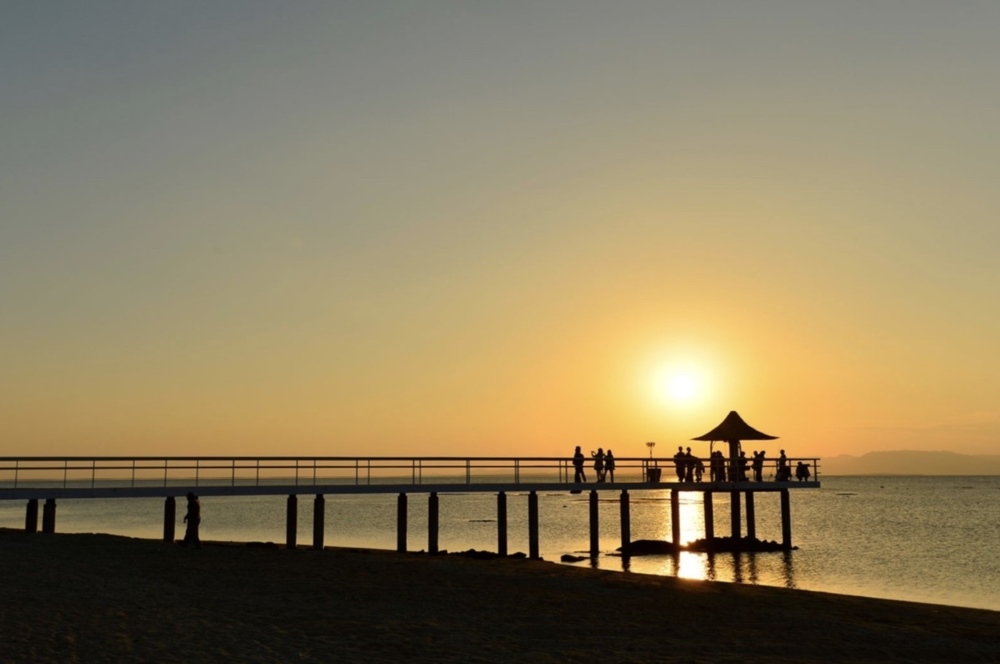 フサキビーチの夕日