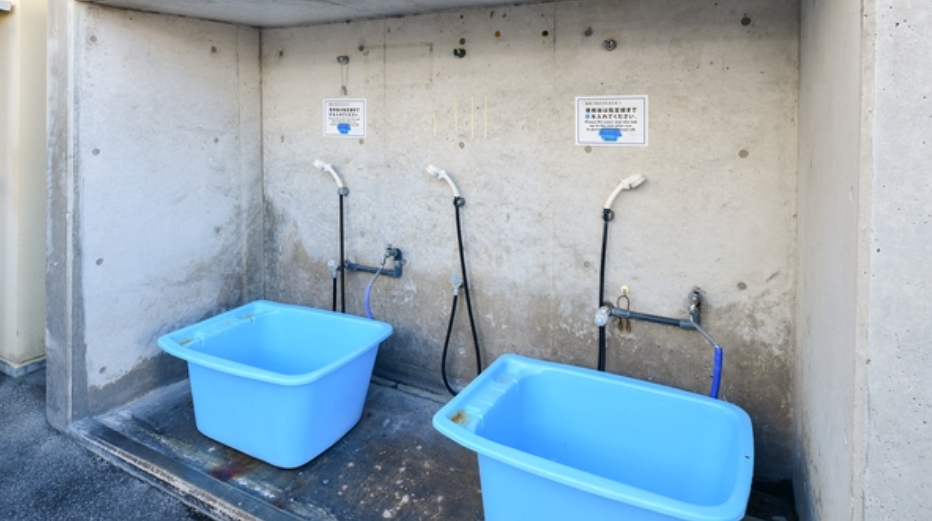 ベッセルホテル石垣島のダイビング器材洗い場