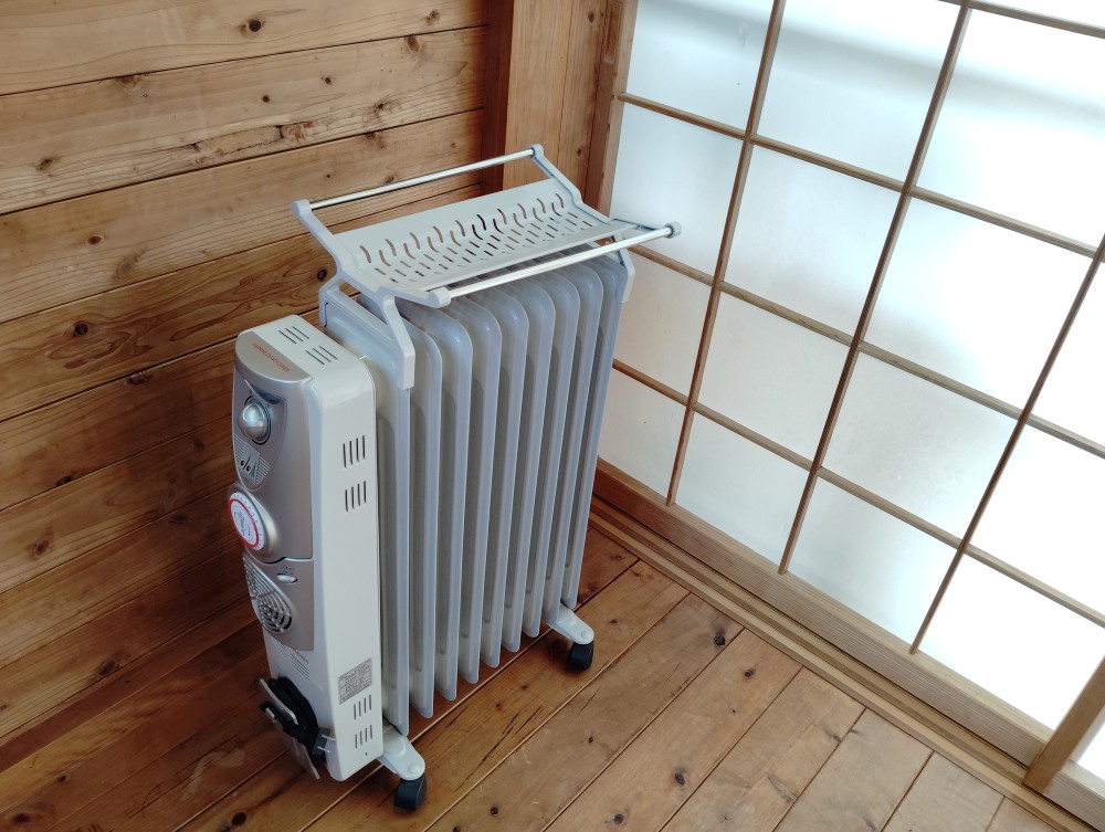 コテージ山霧のオイルヒーター